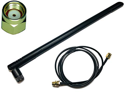 1 x Dual Band 2.4GHz 5GHz 7dBi RP-SMA Wireless Antenna St 2 Plus 1M RG174 Cable