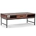 SIMPLIHOME Bedford SOLID WOOD Universal TV Media Stand, 53.9 inch Wide, Living Room Entertainment Center, Storage Cabinet with Glass Doors, for Flat Screen TVs up to 60 inches in Dark Tobacco Brown