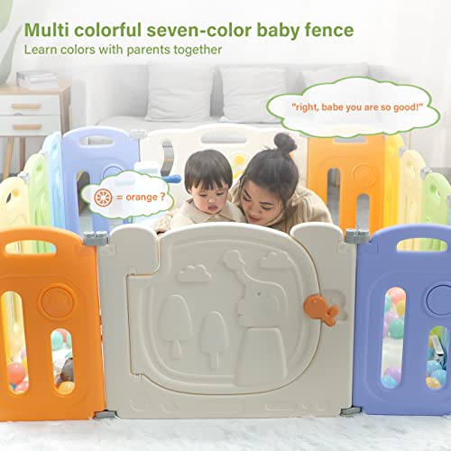 UBRAVOO Foldable Baby Playpen, Kids Activity Centre Safety Play Yard