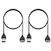 Henoda 2PCS Replacement USB Charger Cable for Fitbit Surge Wireless Activity Bracelet Fitness Super Watch Charging Cord
