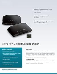 D-Link conmutador Gigabit, Negro