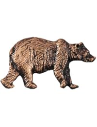 Creative Pewter Designs Grizzly Brown Bear Full Body Mammal Copper Plated Lapel Pin, Brooch, Jewelry, MC035