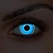 Adults Mens Ladies Blue UV Halloween Carnival Cosmetic Coloured Fancy Dress Eye Wear Accessory with Contact Lens Case exclusive to Dress You UP TM