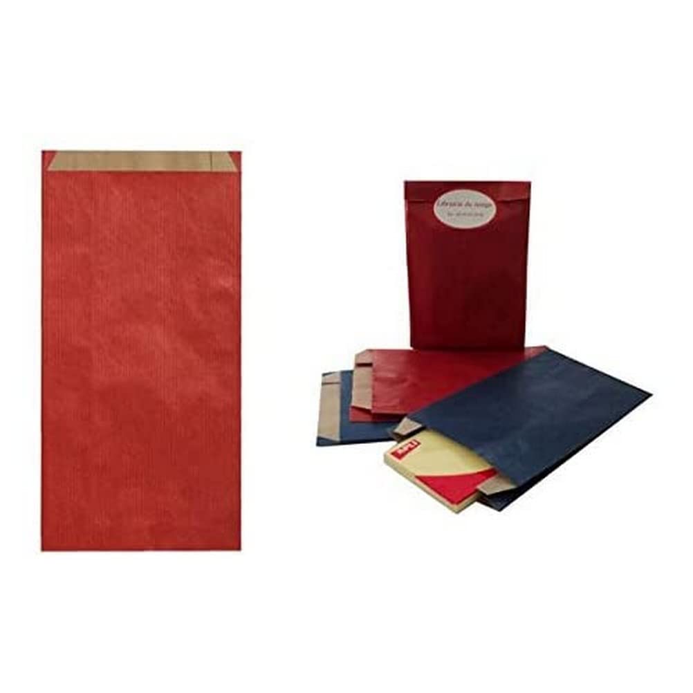 Apli 101651 250 Envelopes Gift Pouches, 11cm x 5cm x 21cm, Kraft Red