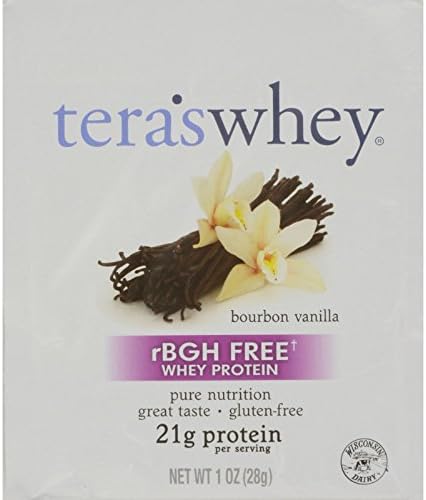 2Pack! Teras Whey Protein Powder - Organic - Whey - Bourbon Vanilla - 1 oz - Case of 12