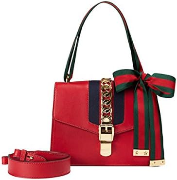 GSHGA Women's Leather Handbags Fashion Single Shoulder Crossbody Satin Bag