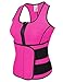 Lelinta Neoprene Sauna Suit - Sauna Tank Top Vest with Adjustable Shaper Trainer Belt,Red,L(Fit For Waist:29.9