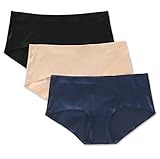 Besserbay Women's Invisible Panties Super Soft Seamless Brief Underwear 3 Pack
