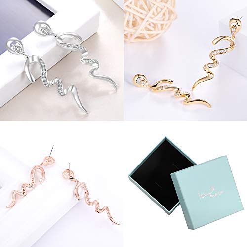 41q80FrEVHL Italina Bijoux Pendientes Mujer Joyería de Moda Pendientes en forma de serpiente Baño de Rodio/Oro/Oro-rosa con… Italina Bijoux Pendientes Mujer Joyería de Moda Pendientes en forma de serpiente Baño de Rodio/Oro/Oro-rosa con… - Imagen 4