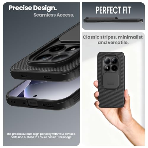 Nillkin Case for Xiaomi Redmi Note 15 Pro 5G - Camera Protector with Slide Camera, Shock and Scratch Resistant, Compatible with Xiaomi Redmi Note 15 Pro 5G 6.83" 2026-Black