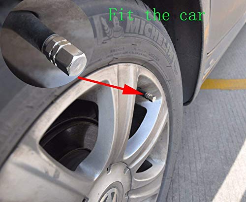 image for Onwon 8 Pieces Universal Tire Stem Valve Caps Aluminum Chrome Caps, Ca