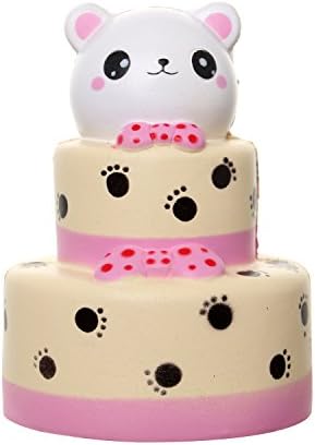 MENGWEI Jumbo Squishy 6.0" Cake Squishies Slow Rising Kawaii Cat Squishies Stress Relief Squishy Toy for Kids and Adults Birthday Gifts