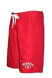 Adoretex Men's Guard Board Short Swimsuit Swim Trunk (MG008) - Red - 32