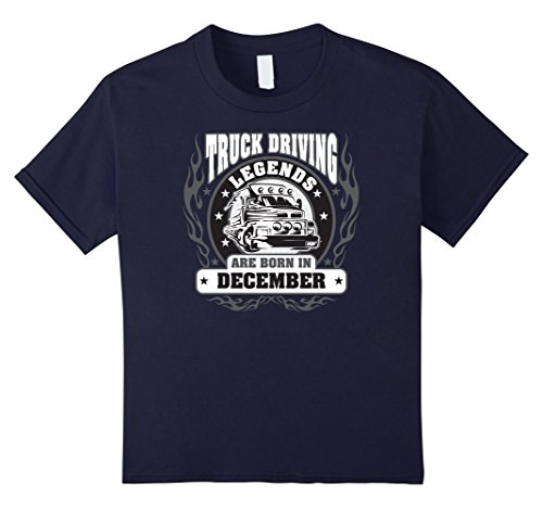 Kids Truck Driving Legends are Born in December T-Shirt