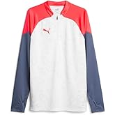 PUMA Mens Individualcup Quarter Zip Sweatshirt Casual - White
