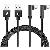 Hi-Mobiler 90 Degree Micro USB 10ft, Fast Charger Micro USB, Long Android Charger Cable Compatible Samsung Galaxy S3/S4/S5/S6/S6 Edge/S7/S7 Edge Sony, LG, HTC, Nexus, Kindle, PS4 (10ft,Black)
