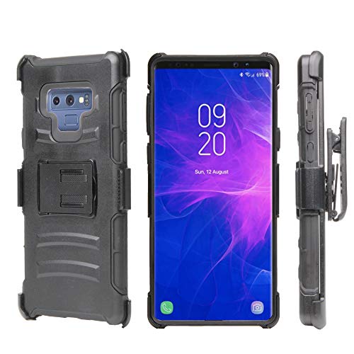 Galaxy Note 9 Case, Trishield Gear Hybrid Rugged Armor Black with Kickstand Belt Clip Holster - Collage Surf Board