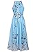 Ruiyige Women's Classy Halter Floral Print Party Evening Maxi Dresses Blue XXL