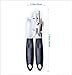 Ozetti Can Opener - Black 3-in-1 Maunual Stainless Steel Can Opener, Ergonomic Comfort Grips, Smooth Edge Cutting Tool, Bottle and Jar Tin Opener