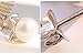 ERZA SCARLET S925 Sterling Silver Lovely cat Ears Natural Pearl Silver Earring, Ring, Necklace & Bracelet Adjustable Size (Earring)