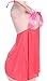 Wantmore Womens Babydoll Open Bra Chemises Pajamas Pink 4XL
