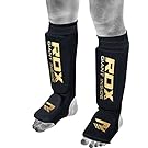 RDX Shin Guard MMA Instep Foam Pads Support Boxing Leg Guards Muay Thai Foot Protective Kickboxing (CE Certified Approved by SATRA)
