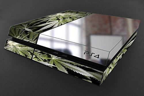 Scott ALlah Design Playstation 4 Console Skin - Marijuana Leaf Pot Leaf Stickers Inspiration to Chrome and Weed Leaf Skin Stickers Premium Quality (MRE 93580)