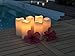 Enchanted Spaces Set of 6 Outdoor 3x6 Waterproof Resin Flickering LED Flameless Battery Candles with Timer and Remote and C Batteries Included