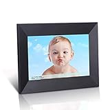 Dhwazz 8 Inch WiFi Digital Photo Frame, IPS Electronic Digital Frame with LCD Touch Screen, 16GB Internal Storage, Wall-Mountable, Display and Share Photos Instantly via Mobile APP