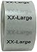 XX-Large Clothing Labels Size Strip Stickers for Retail Apparel 1.25 x 5 Inch 125 Adhesive Stickers