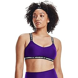 Under Armour Women's Crossback Low Bra, Purple Zest