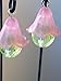 Fairy Garden Pink Miniature Hanging Lanterns. Pink Fairy Lights. Set of 2. Dollhouse, Terrarium Décor.