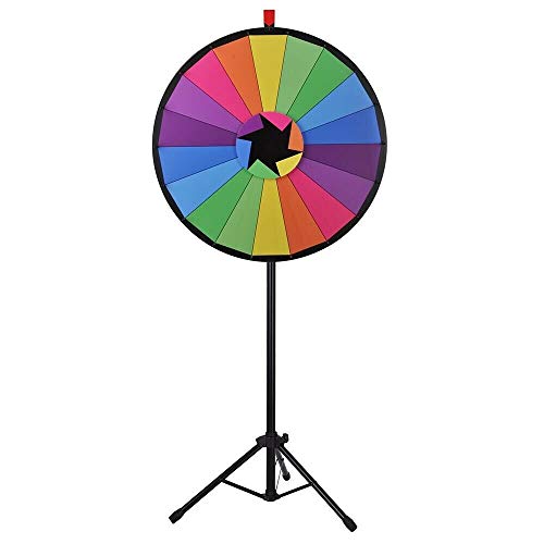 AyaMastro 30 inches Prize Wheel Spinning Slot Colorful Spin Game Adjustable Tripod Stand Corporate Events Fortune Activities Trade Show Parties with Ebook
