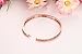VNOX Girl's IP Rose Gold Plated Stainless Steel Rhinestone Roman Numeral Bangle Bracelet 7.5