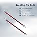cciyu 2PCS Adjustable Red Front Lip Rod Bumper Lip Splitter Tie Rod Bars 3.94-9 Inch