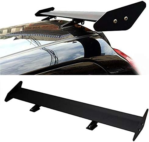 日本全国 送料無料 ネタバレ 105センチハッチバックユニバーサル単層アルミ合金素材車のリアウィンドウスポイラー固定風翼車穴あきテール ブラック