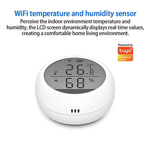 YGBF Smart Wireless Temperature & Humidity Sensor Compatible with Alexa Google Assistant, WiFi Smart Thermometer… - Image 3