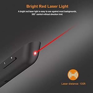 Wireless Presenter, Doosl Wireless Presenter, RF 2.4GHz Powerpoint Clicker Presentation Remote Control Pen. (Black)