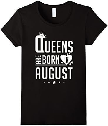 Womens Queens Are Born In August Shirt Medium Black