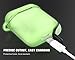 AirPods Protective Case, MoKo Silicone Cover Shock Proof Protective Cover Skin with Carabiner & Dustproof Plug for Apple Airpods Charging Case, Green (Glow in Dark)