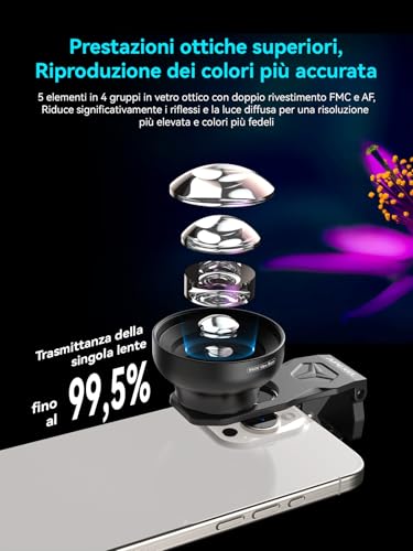 Apexel Macro Lens for Smartphone,100mm Macro Lens for iPhone,Samsung Galaxy,Huawei and Most Smartphones