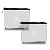 Squeeze Pod Clear Travel Toiletry Bag with Zipper - Black