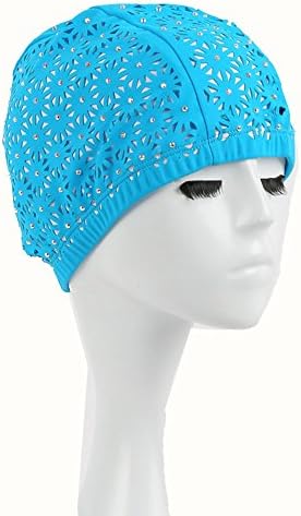 Shinen Swim cap Floral Petal Retro Style Bathing Caps for Women