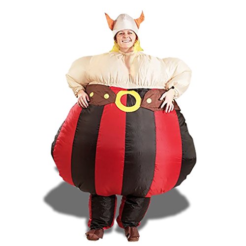 Viking inflatable suit costume with cocked hat