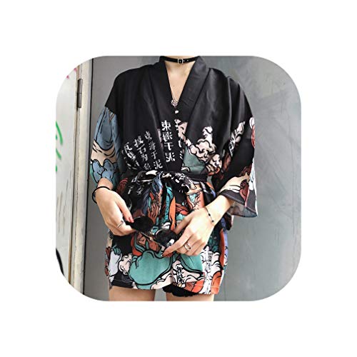 Japanese Kimono Traditional Yukata Women Kimono Cosplay Japanese Traditional Women Kimonos,White,One Size - Thumbnail 3