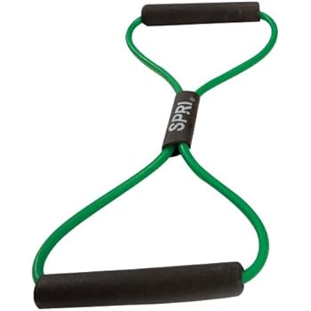 SPRI Ultra Toner Resistance Band Figure 8 Exercise Cord, Green, Light