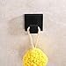 Angle Simple Towel Hook Matte Black, SUS 304 Stainless Steel Coat Robe Hook, Bathroom Hand Towel Hanger for Wall