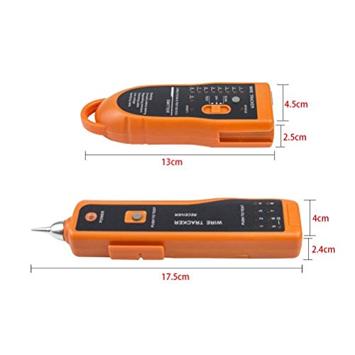 Network Toner RJ11 RJ45 Network Cable Tester Lan Tracker Wire Finder Cat5 Cat6 with 2 Network Wire Stripper Toolkit Orange