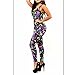 Stylish Sexy Unique Scrawl Black Colorful Sleeveless New Bodycon Jumpsuit Romper