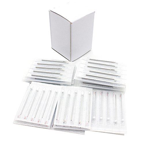 Gospire 100Pcs Mix Body Piercing Needles Sizes 12g 14g, 16g, 18g and 20g,Sterilized Disposable Packaging with Sterilizer Bag
